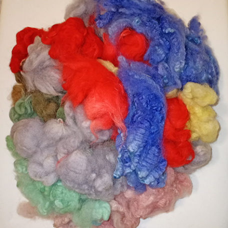 Dyed alpaca fiber from Stone Bridge Farm Alpacas, Griswold, CT